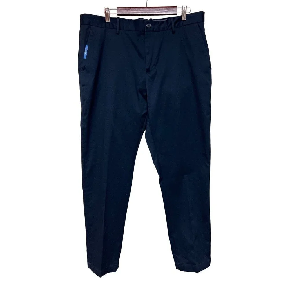 Perry Ellis Resist Spill Chino Slim Stretch Blue Men's Dress Pants Size 38